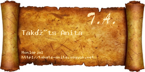 Takáts Anita névjegykártya
