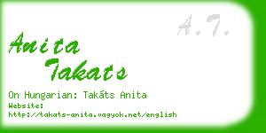 anita takats business card